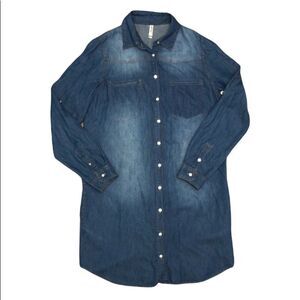 LESHOP Lightweight Jean Dress With Pockets